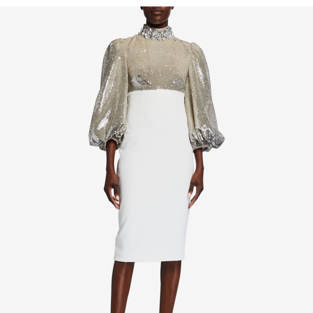 Gorgeous White and Silver sequin dress